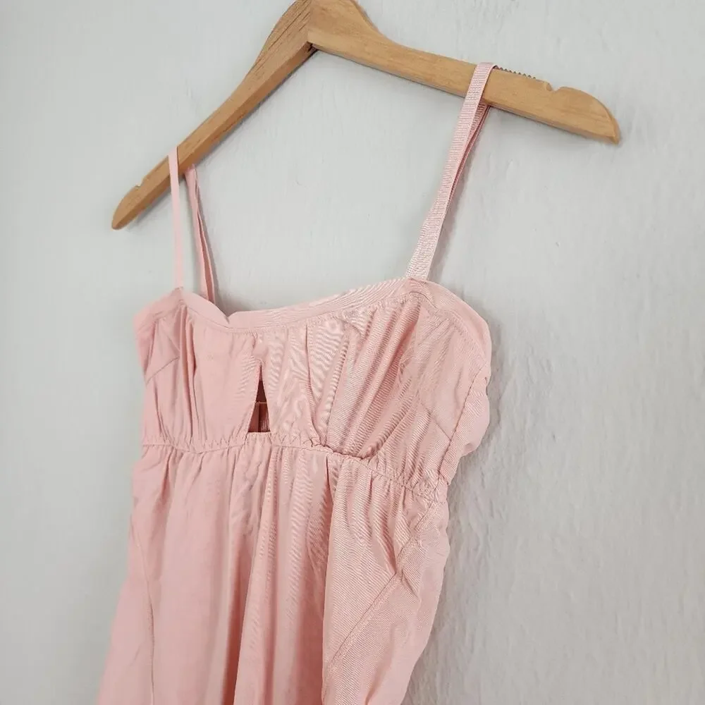 We Are HAH x Free People Underwire Mesh Bodysuit NWT Copper Rose Pink Size M